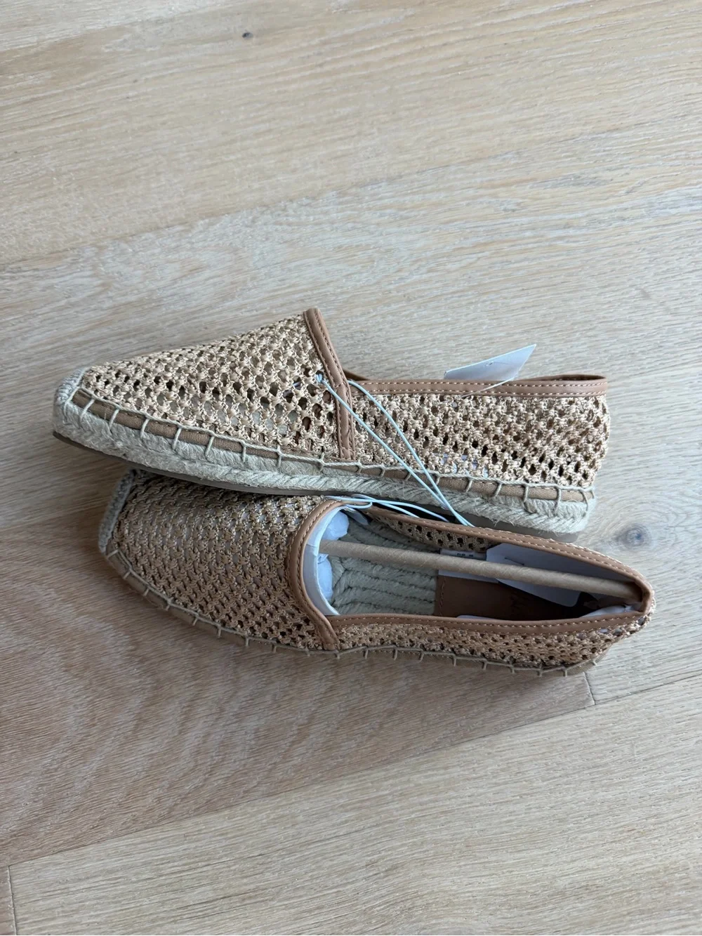 H&M Beige Woven Espadrille Slip-Ons